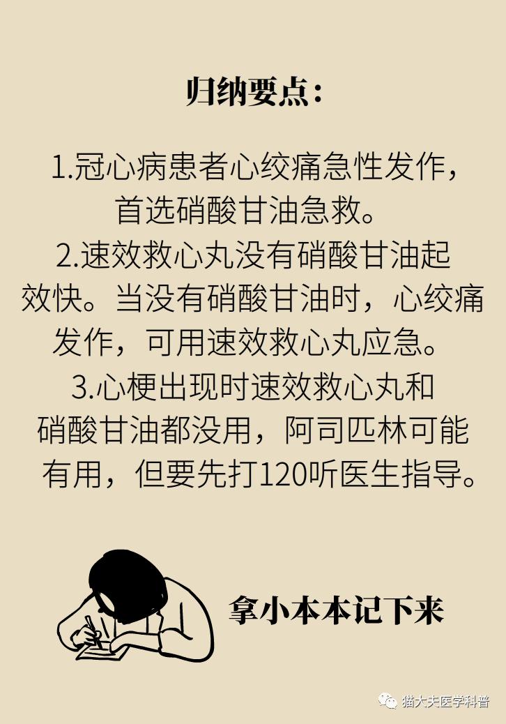 突发心脏病速效救心丸和硝酸甘油吃哪个能救命