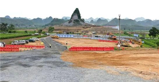 材料项目(易斯特项目,贺巴高速公路忻城清水河附近施工现场实地调研