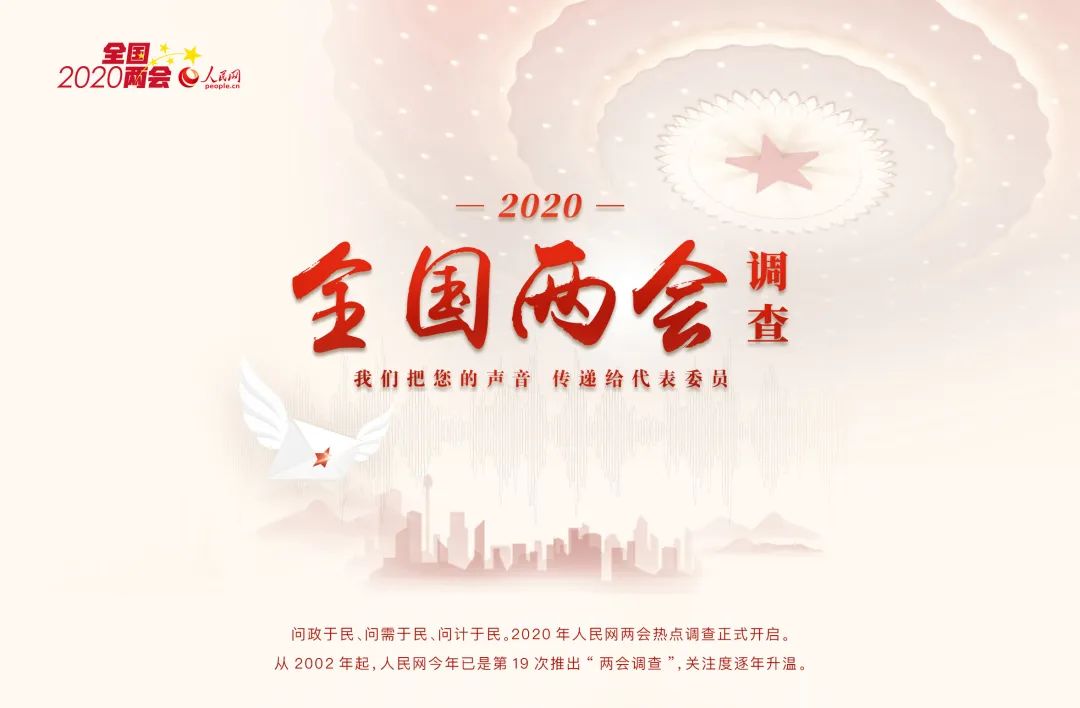 人民网推出2020年全国两会热点调查10大热词等你选出