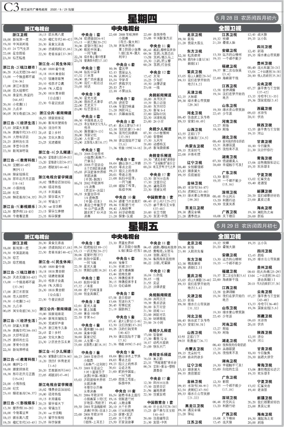 浙江城市广播电视报2020年第21期