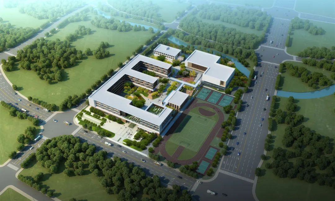 新城二中塘栖中学迁建项目位于临平副城香岸路以西,宏达路以南,莲花港