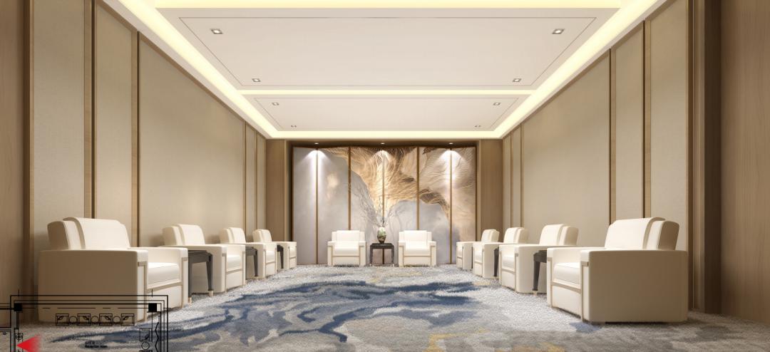 为厨房,员工食堂及健身休息场所; 1层 接待大厅,设展示中心,洽谈室