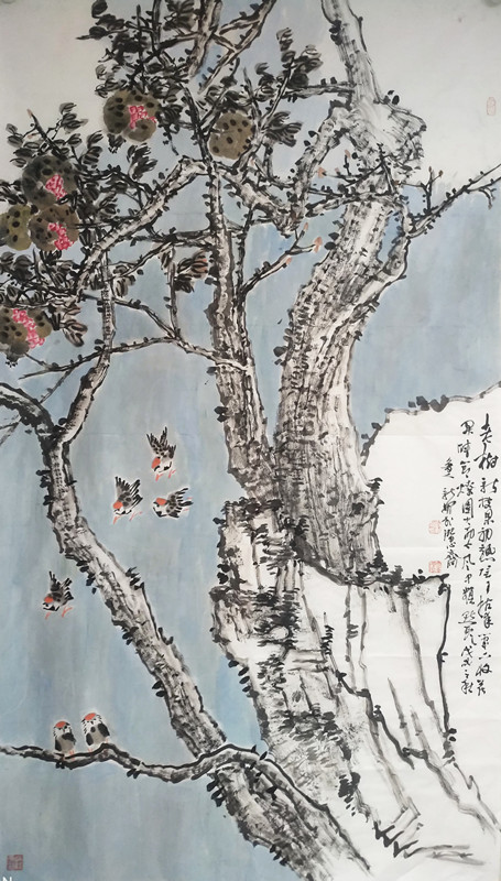 Spring valley, Traditional Chinese ink and water painting