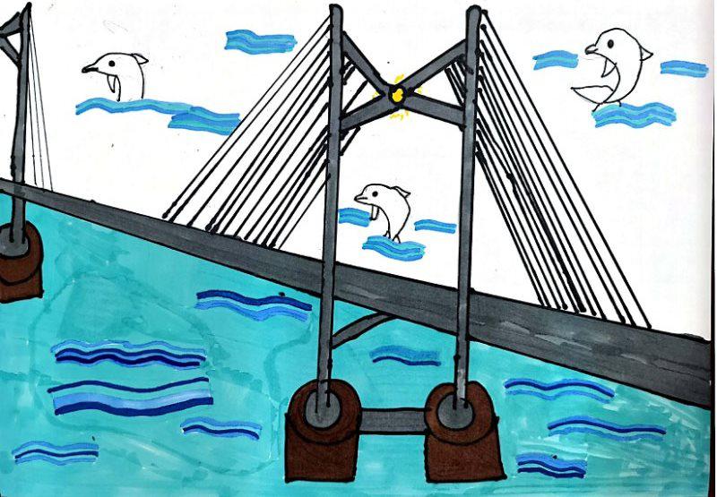 儿童画桥怎么画 大桥图片