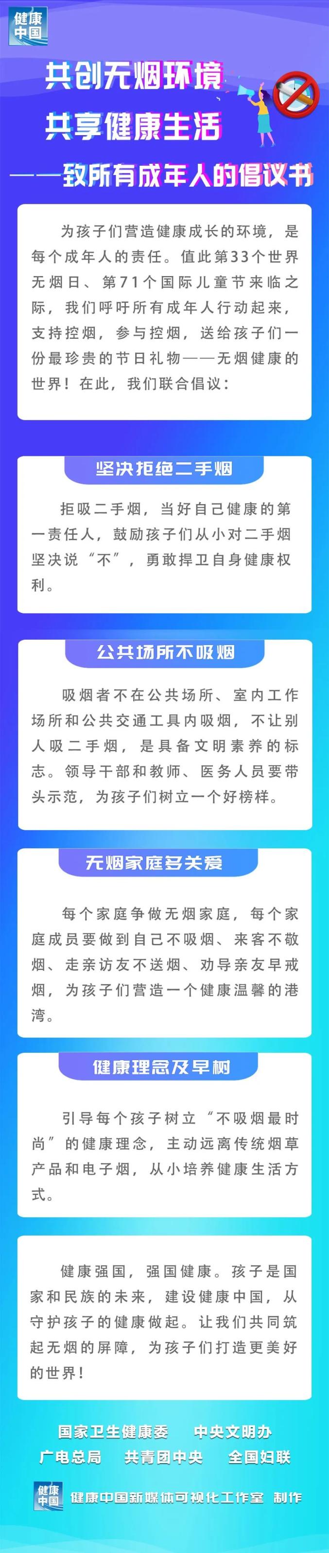致所有成年人：共创无烟环境共享健康生活