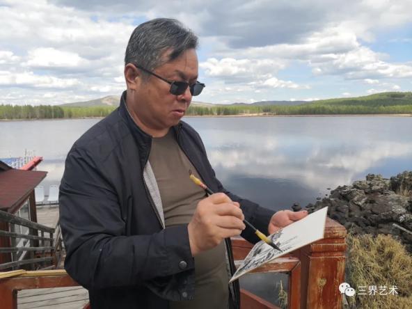 大美阿尔山大爱献真情中国画画中国走进阿尔山艺术帮扶活动