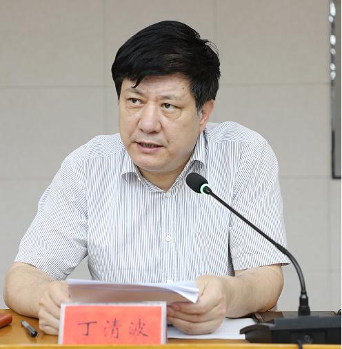 县长丁清波在会上讲话.