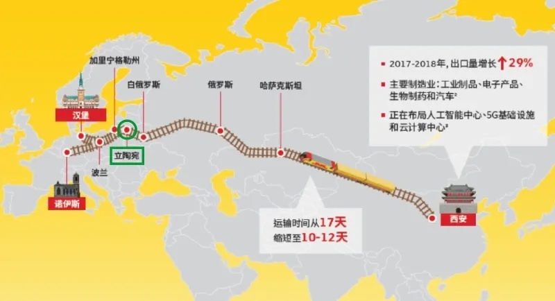 "长安号"开启新站点 仅8天即可抵达立陶宛维尔纽斯站
