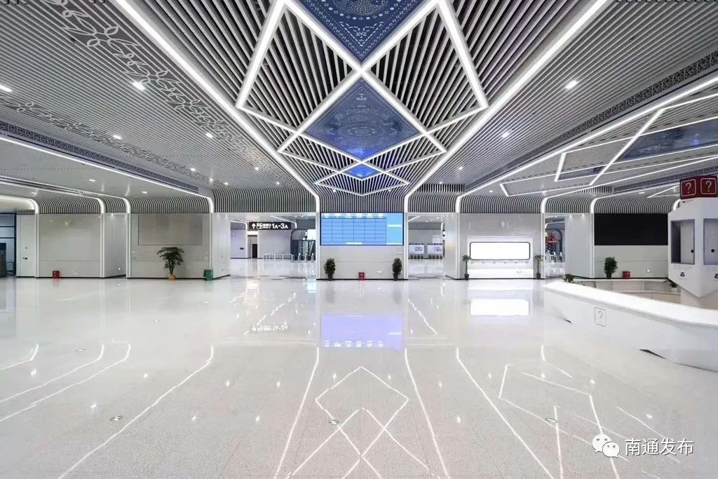 南通西站建设创新施工技术,在装修中创新性地融入了南通非物质文化