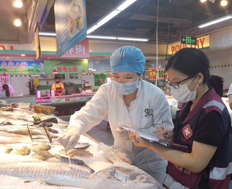 深圳盐田冰鲜海鲜市场环境,食品,从业人员新冠病毒检测均为阴性