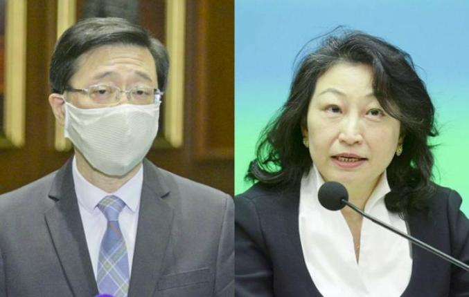 香港保安局局长李家超(左)及律政司司长郑若骅 来源:环球网 如风