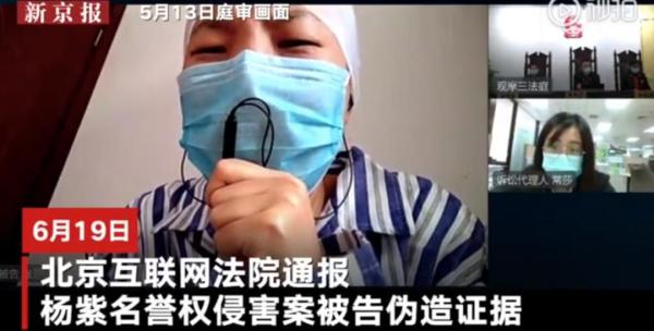 杨紫名誉权侵害案被告伪造证据，被罚款10万不冤
