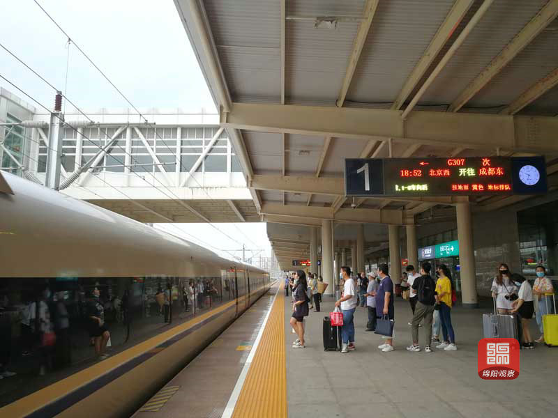 绵阳站站台图片