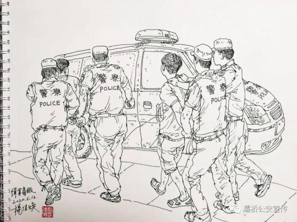 缉毒警察画法图片
