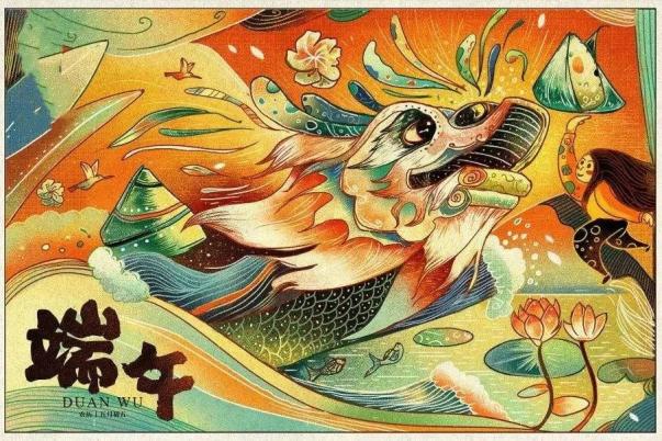 赛龙舟源起传说借划龙舟驱散江中之鱼,防止鱼吃掉屈原的身体.