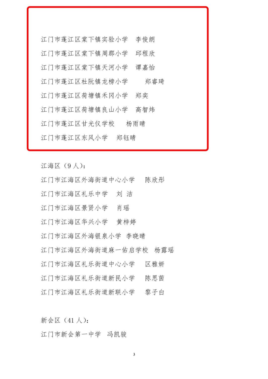 局 联系人：李胜前 电话：3501318 ； 传真：3531417 江门市教育局2020年6月24日