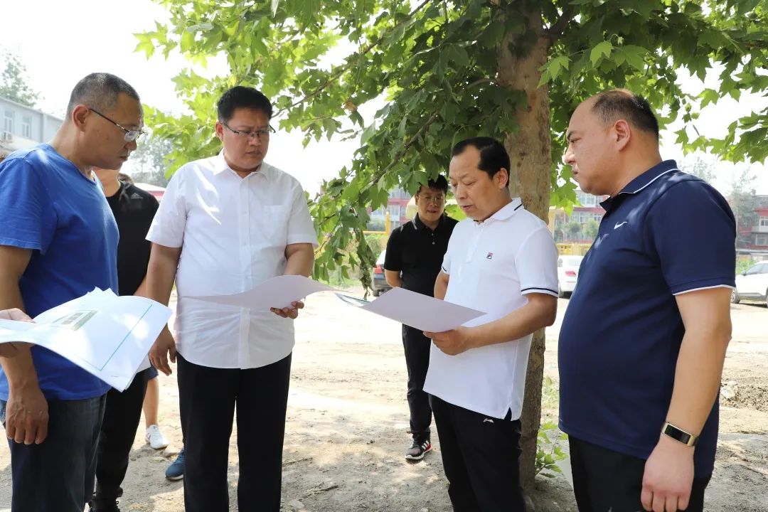 在新坡镇,陈珍礼一行实地检查了道路建设,小街巷硬化和村容村貌情况