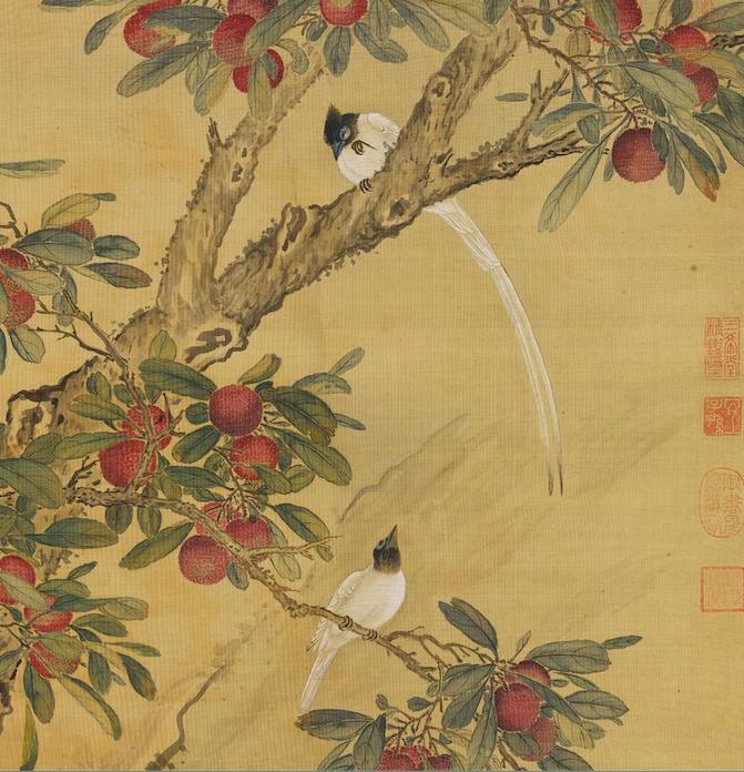 蒋廷锡的花鸟画既有宫廷花鸟画的工致,又有文人画的意趣,可谓灵秀之至