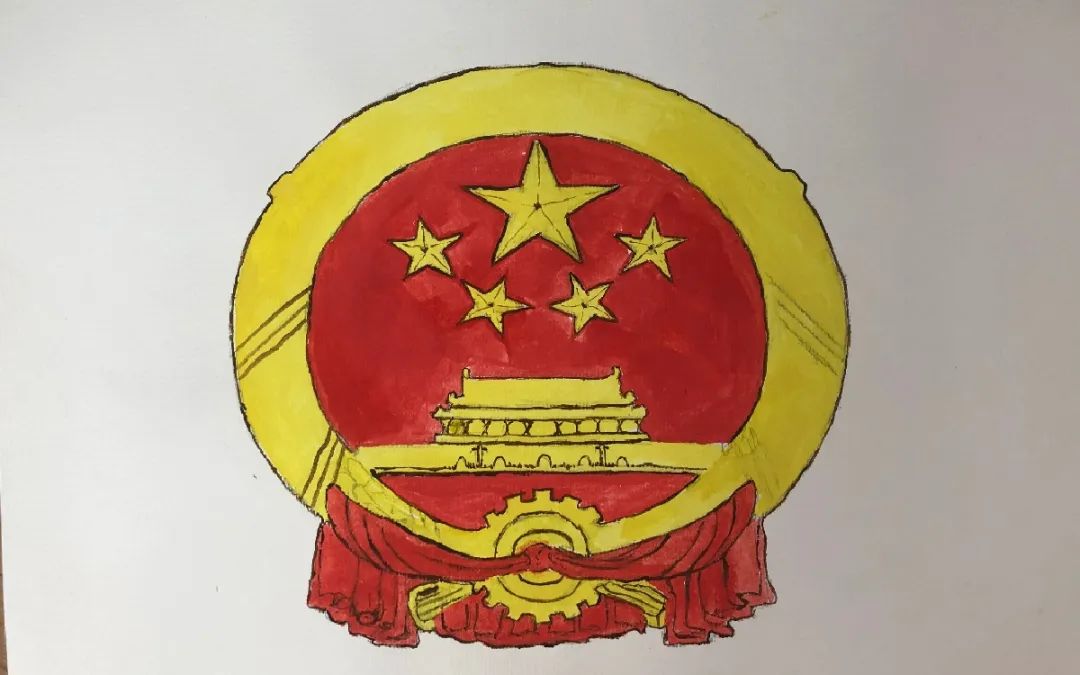 中国党旗简笔画图片图片