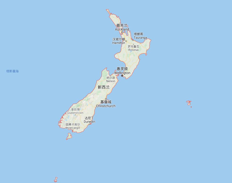 新西兰位置图图片