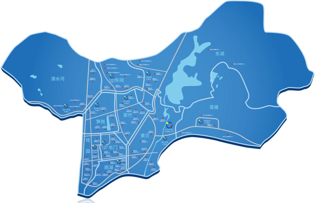 罗湖各街道行政区划图图片