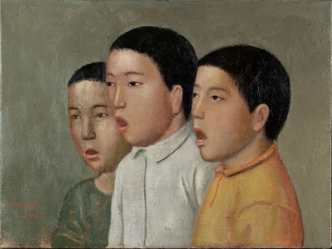 《唱歌》 布面油画 45×60cm 2013