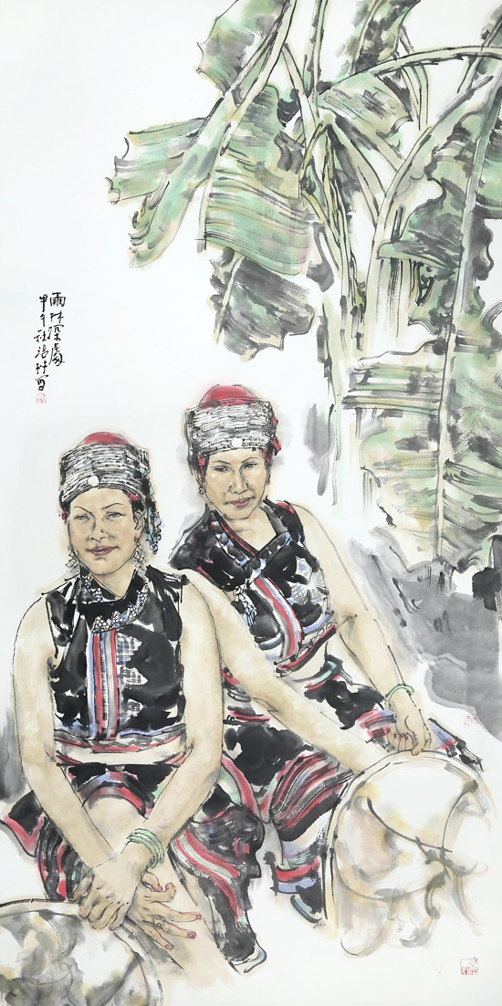 民族风情的挥写——杨涪林少数民族人物画作品