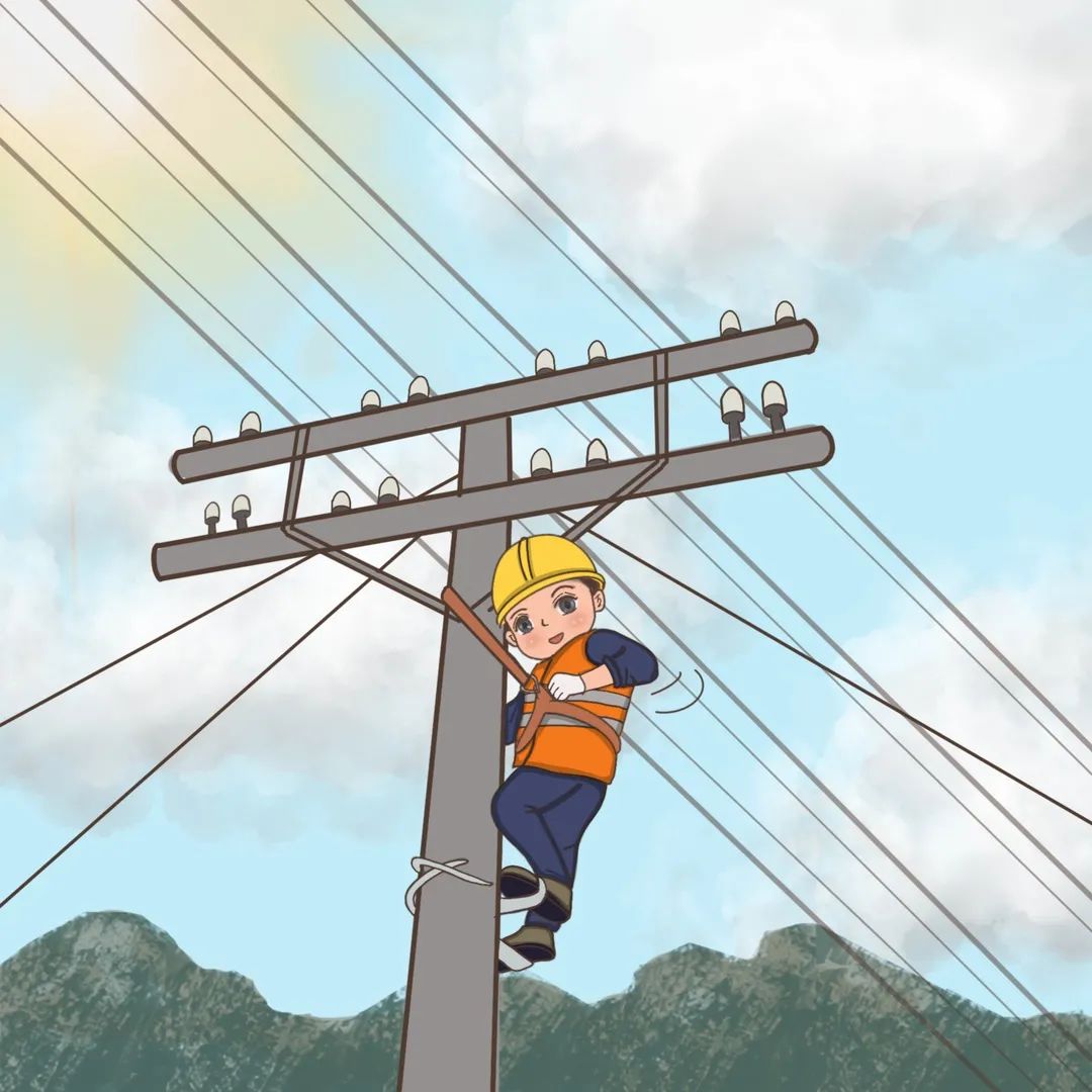 电力工是铁路的"蜘蛛侠"夏季他们顶着炎炎烈日在高空作业为了作业安全