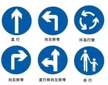 蓝底交通标志大全图片