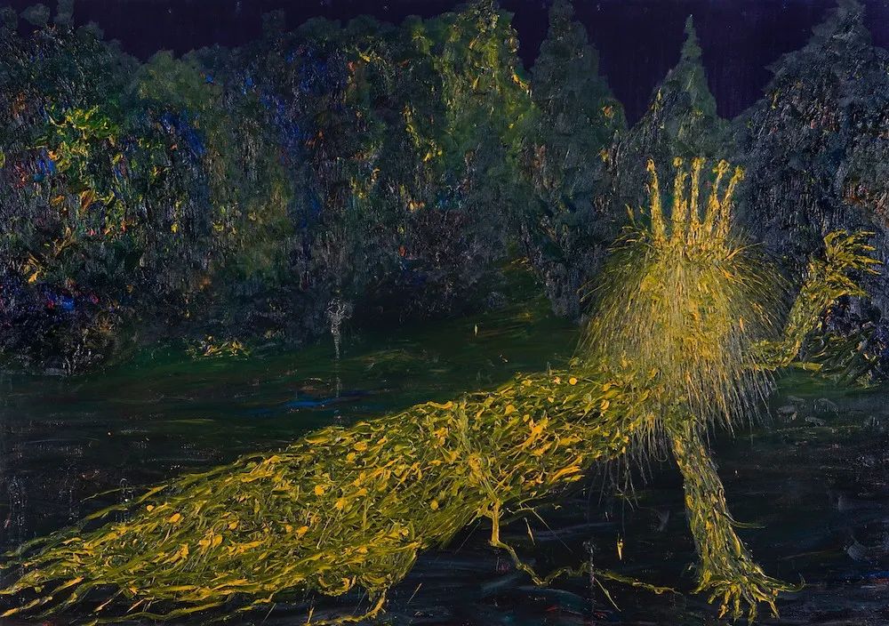 欧阳春《王的宿命》,布面油画,185 x 280 cm,2008