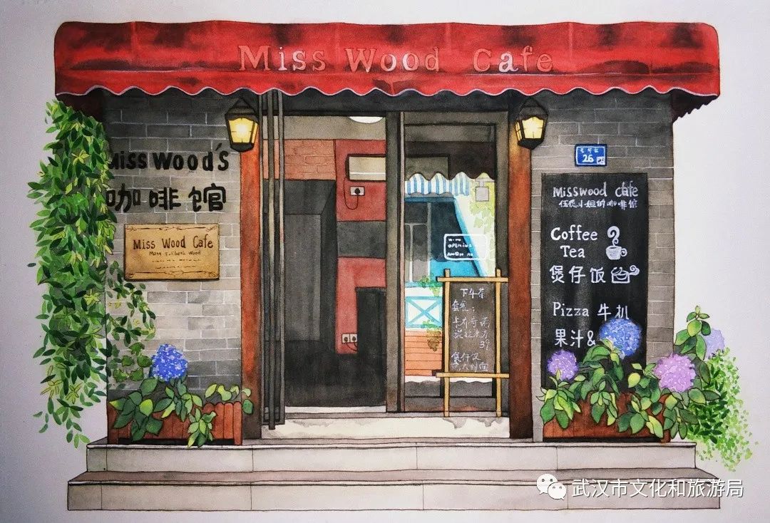 手绘12间可爱小店ta们藏在武汉这个地方