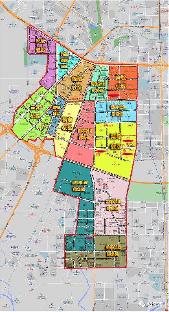 成都高新区社区划分图图片
