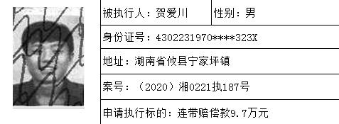 株洲市渌口区人民法院失信被执行人名单 （2020年第5期）