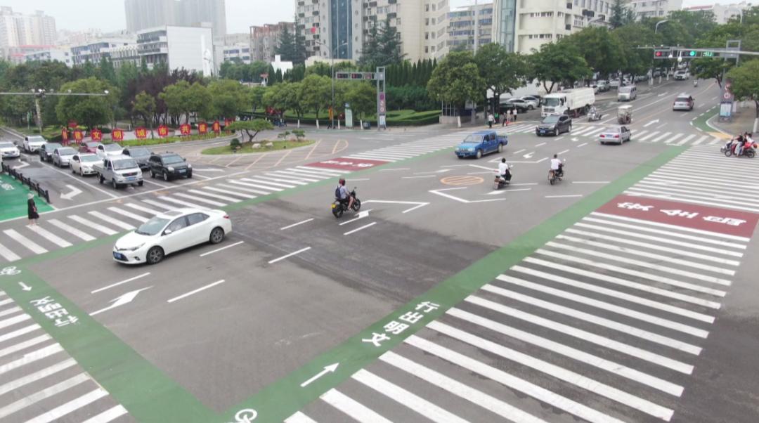 亮眼绿色非机动车道亮相新安街头政务澎湃新闻thepaper