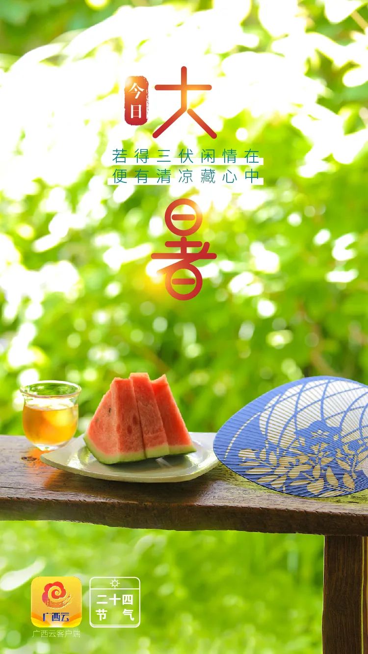 今日大暑丨宜:西瓜wifi空调 忌:中暑阵雨火灾