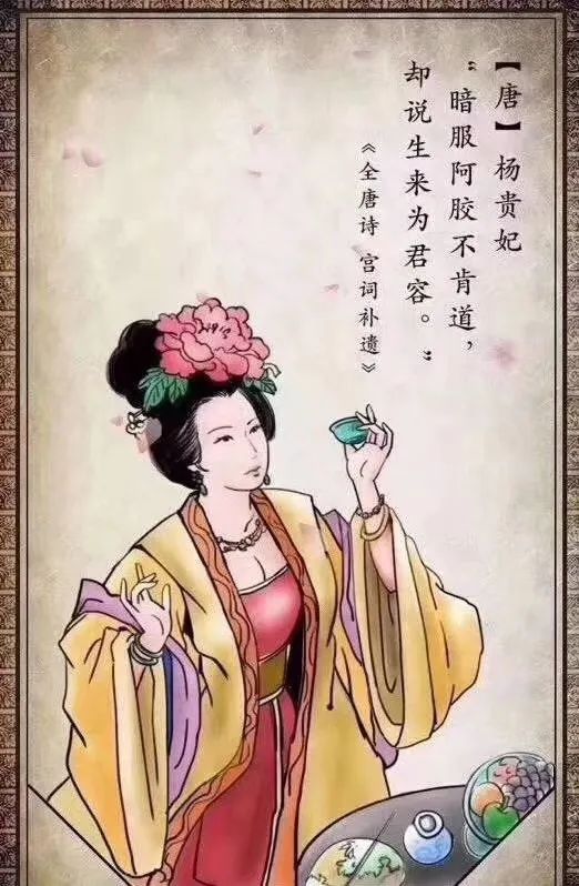 《秋舫日记·莞尔唐史》-明代·朱克生虢国夫人峨眉长,酥胸如兔裹衣