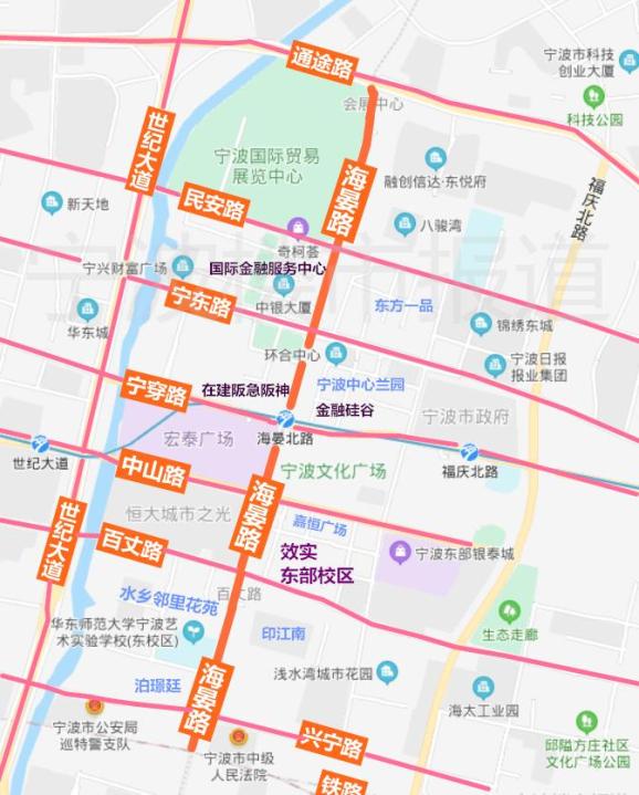宁波东部新城地图图片