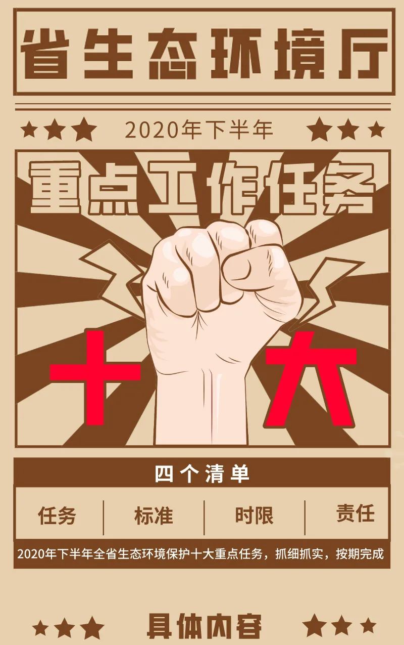 图解| 省生态环境厅确定下半年十大重点工作任务