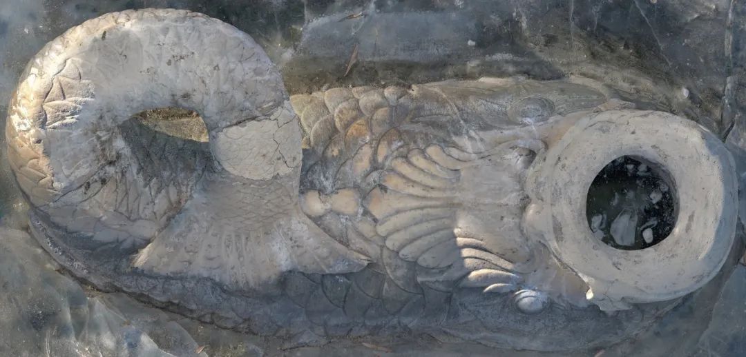 翻尾石鱼华表麒麟360°观察石刻的细节特征拖动3d图像让大家一饱眼福!