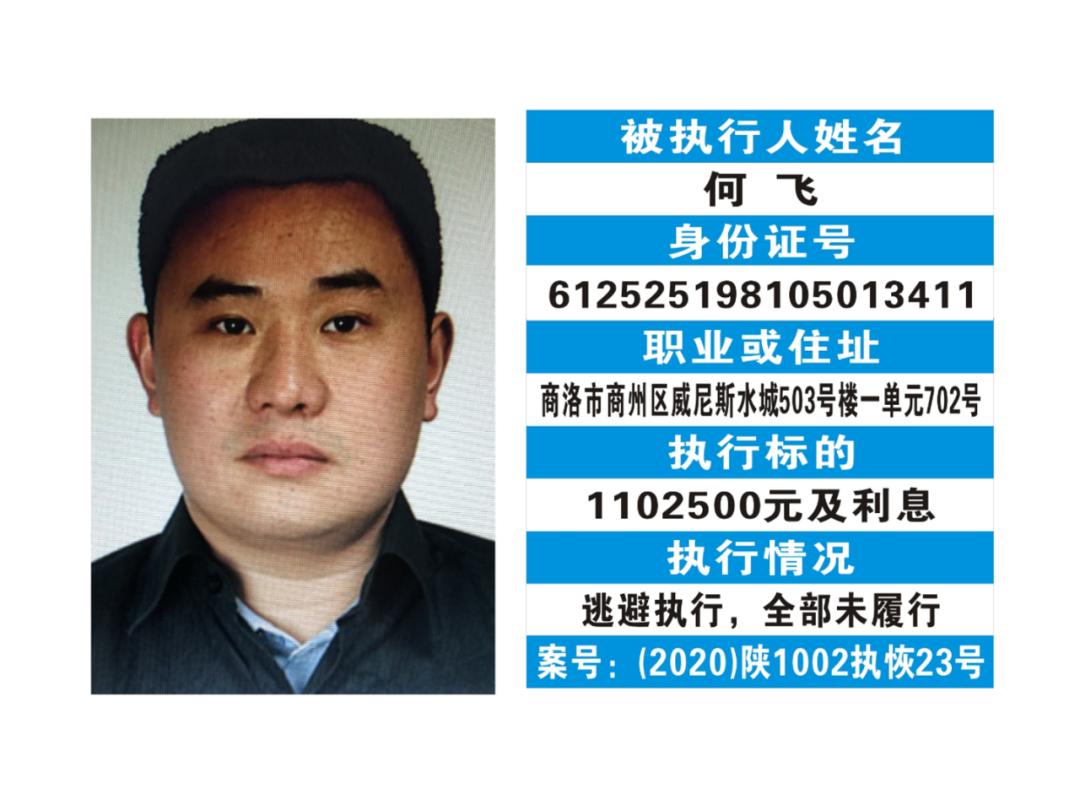 速来围观商州法院曝光新一批失信被执行人名单