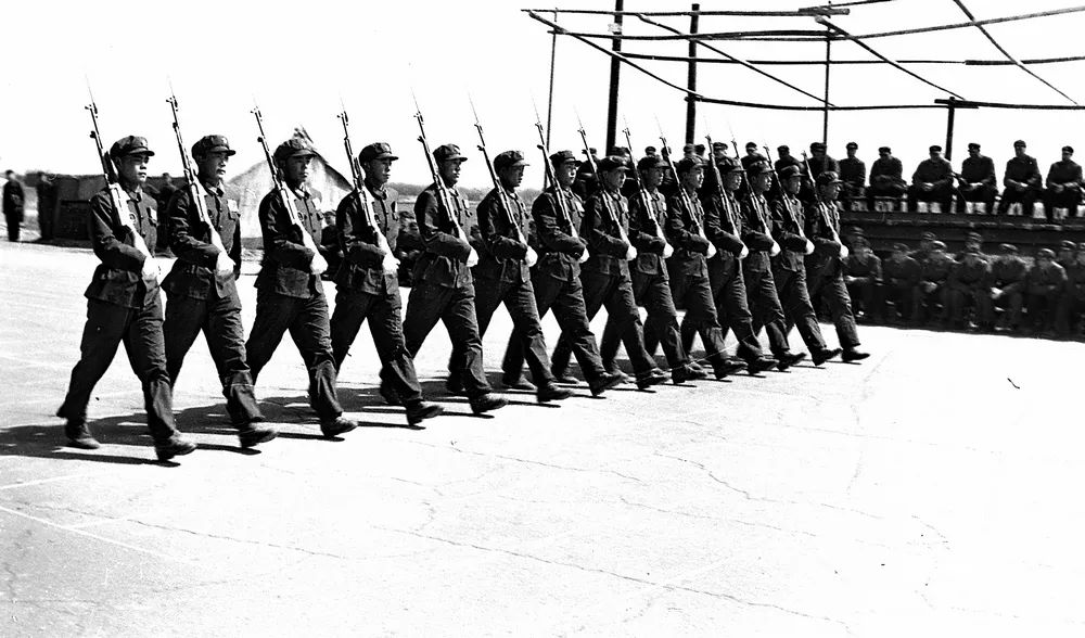 方队进京前最后一次合练.