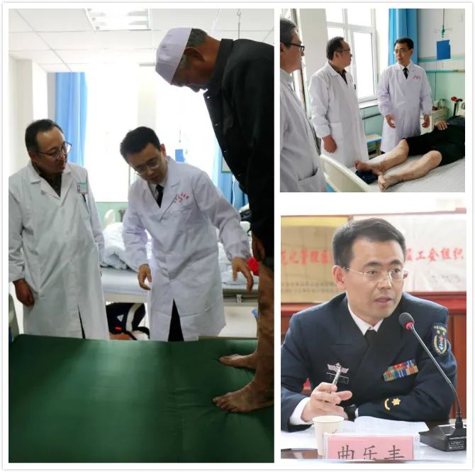 专家帮扶团赴西吉实地调研,随行的血管外科曲乐丰主任通过现场义诊