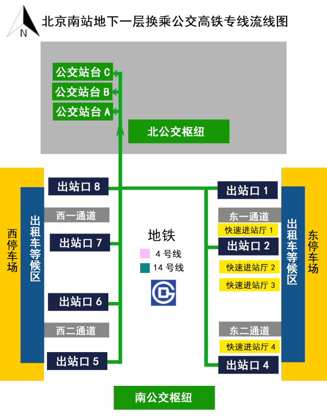 北京南站站内地图图片
