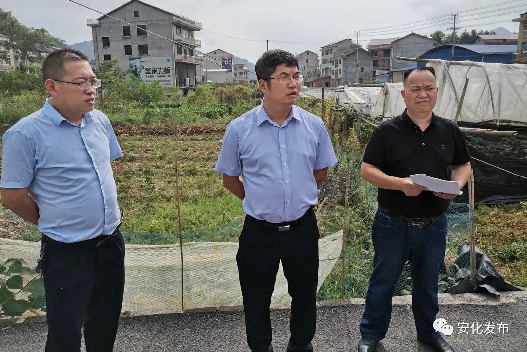 8月11日,安化縣委副書記,縣長肖義到東坪鎮槎溪村和安化縣糧食購銷