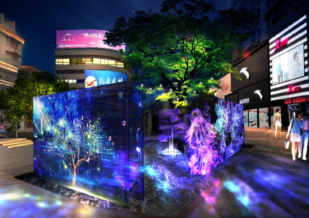 3d投影5d互动绍兴这条步行街实力与颜值齐飞