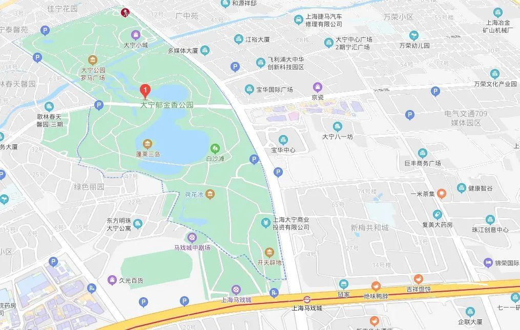 郁金香汇成花海大宁郁金香公园
