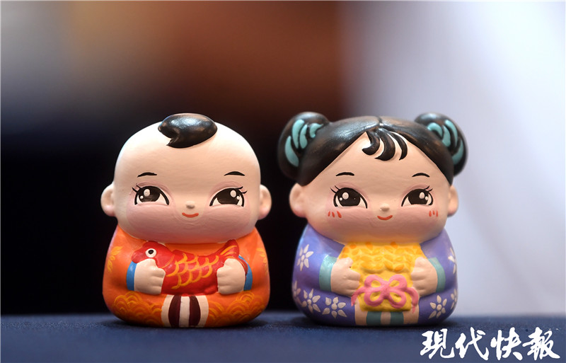 △第二届运博会吉祥物“福运来”“喜运来”