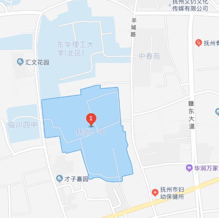 01抚州一中 考点地址:抚州市大公路195号(南门),羊城路110号(东门)