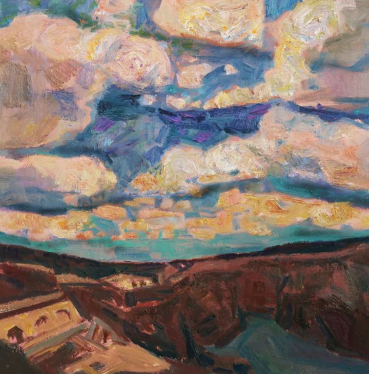 爱上内蒙古天下黄河中国百名油画家主题作品展内蒙古站写生活动作品选