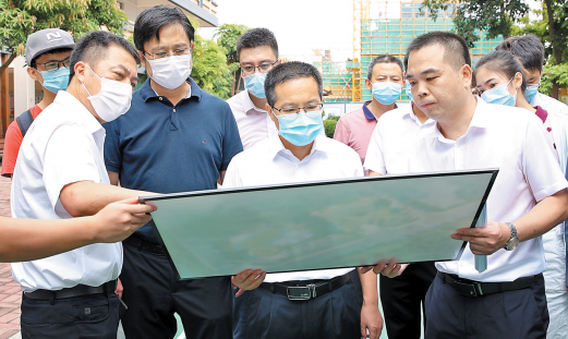区长刘胜率队调研光明街道文明城市创建工作